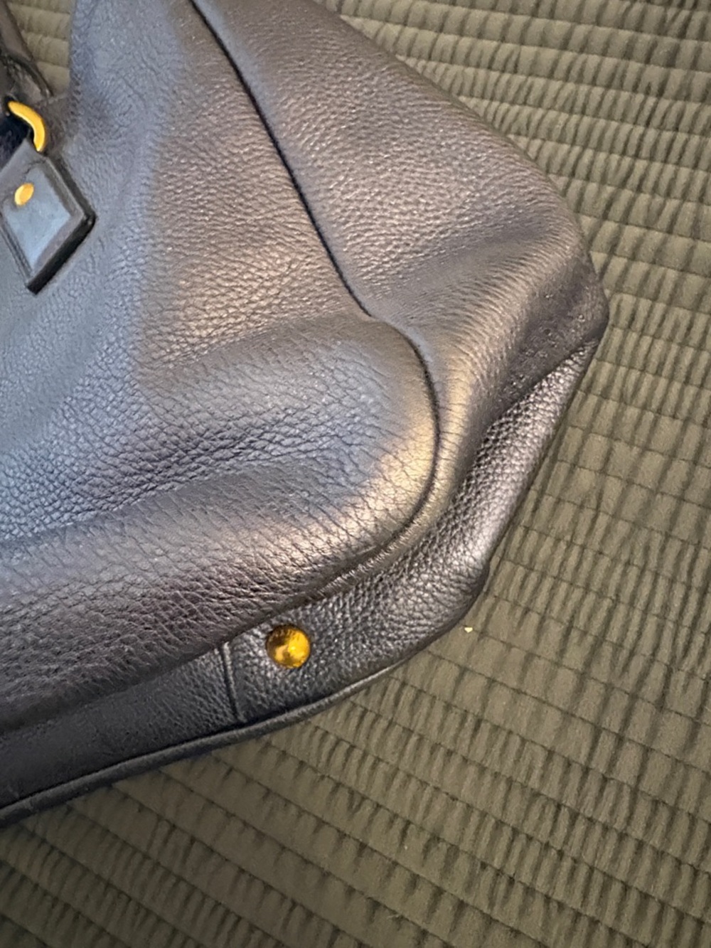 Prada metallic blue Leather handbag - Picture 12 of 14